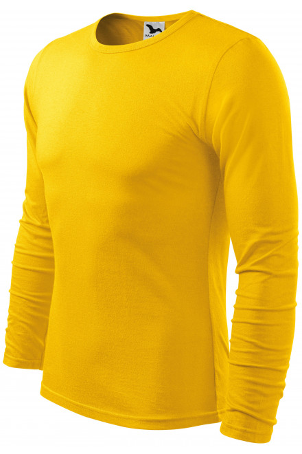 Langärmliges T-Shirt für Männer, gelb, T-shirts herren