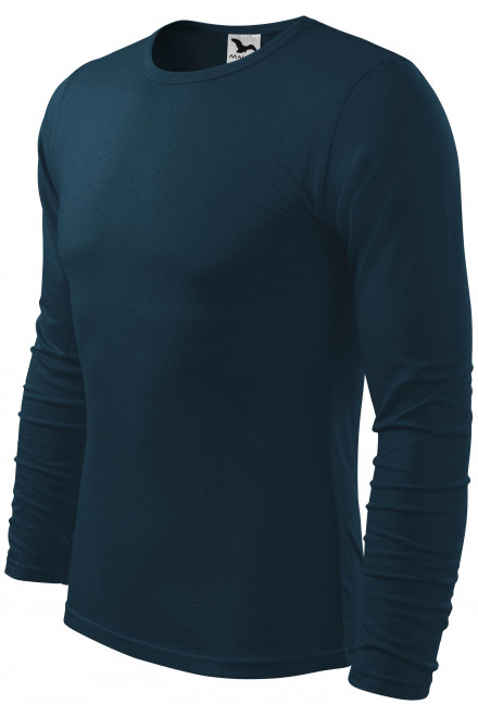 Langärmliges T-Shirt für Männer, dunkelblau, T-shirts herren