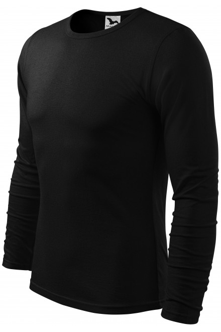 Langärmliges T-Shirt für Männer, schwarz, T-shirts herren