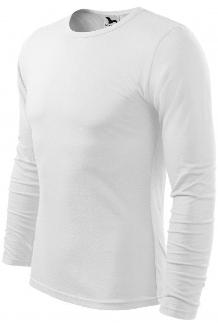 Langärmliges T-Shirt für Männer, weiß, T-shirts herren