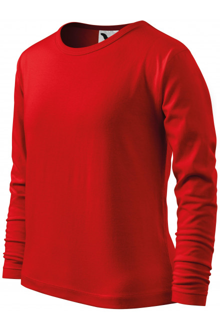 LangarmShirt für Kinder, rot, rote T-Shirts