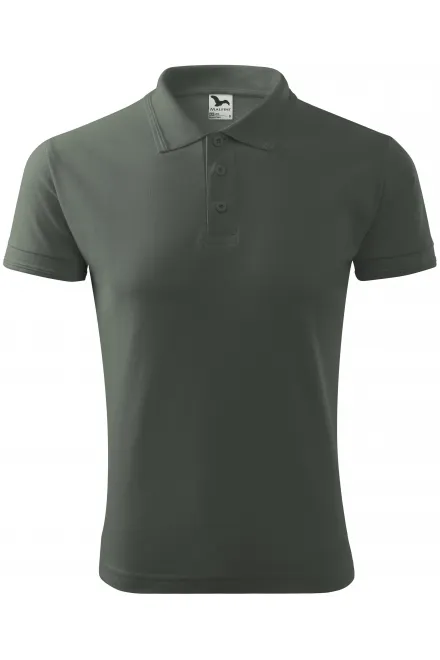 Loses Poloshirt der Männer - dunkler Schiefer, S