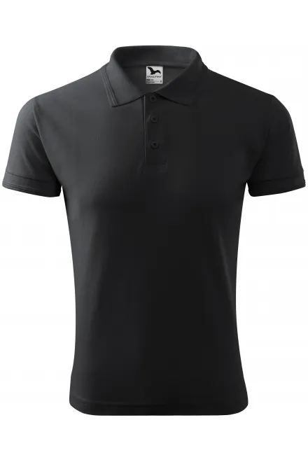 Loses Poloshirt der Männer - Ebenholz Grau, S
