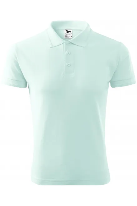 Loses Poloshirt der Männer - eisgrün, S