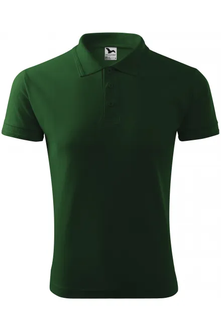 Loses Poloshirt der Männer - Flaschengrün, S