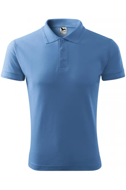 Loses Poloshirt der Männer - Himmelblau, S