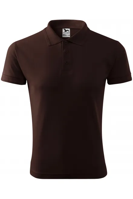 Loses Poloshirt der Männer - Kaffee, S