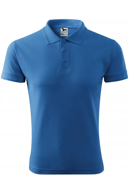 Loses Poloshirt der Männer - hellblau, S