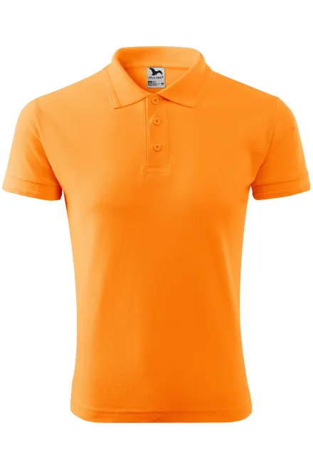 Loses Poloshirt der Männer - Mandarine, S