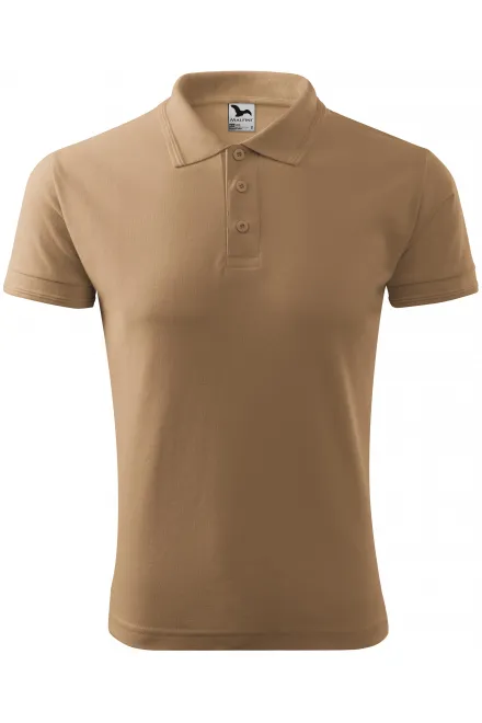 Loses Poloshirt der Männer - sandig, S