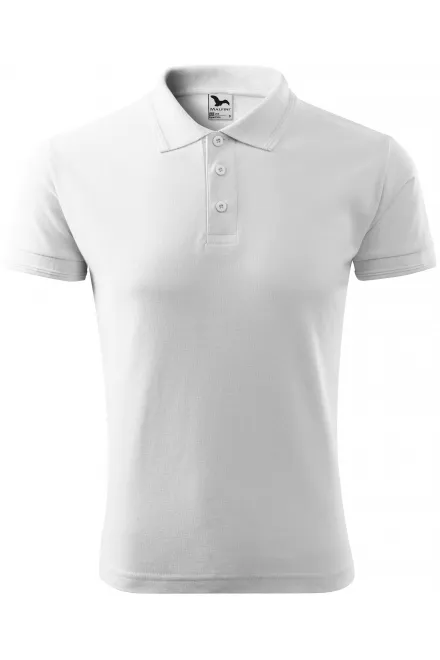 Loses Poloshirt der Männer - weiß, S