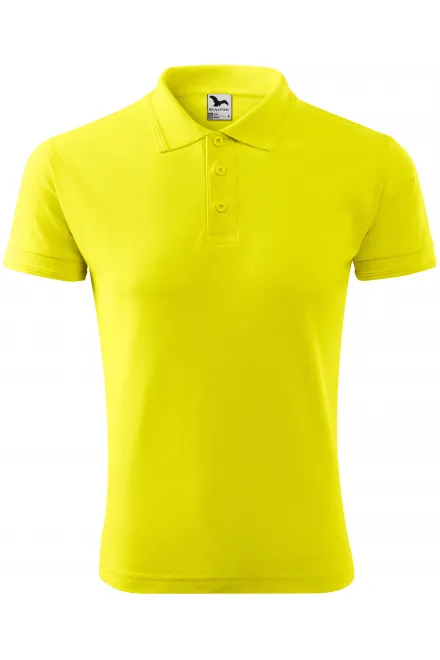 Loses Poloshirt der Männer - zitronengelb, S