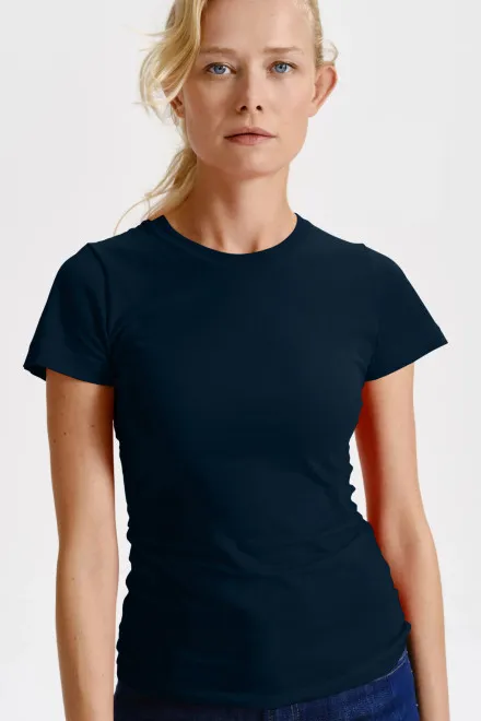 Damen klassisches T-Shirt, dunkelblau