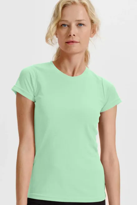 Damen Sport T-Shirt, leichte Minze