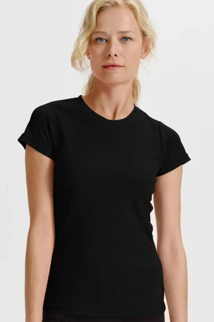 Damen Sport T-Shirt, schwarz