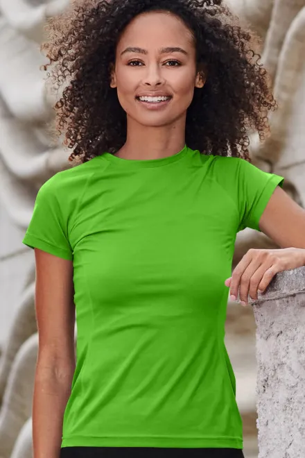 Damen-T-Shirt für den Sport, Apfelgrün