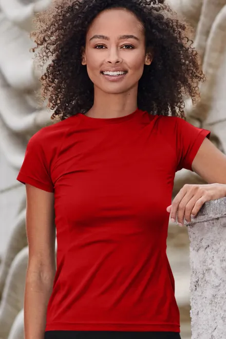 Damen-T-Shirt für den Sport, rot