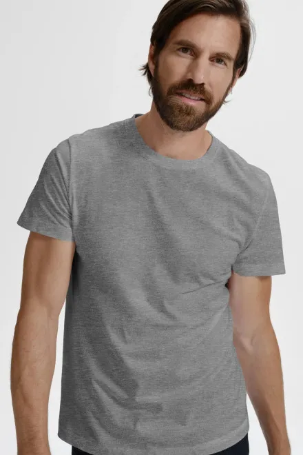 Das einfache T-Shirt der Männer, dunkelgrauer Marmor