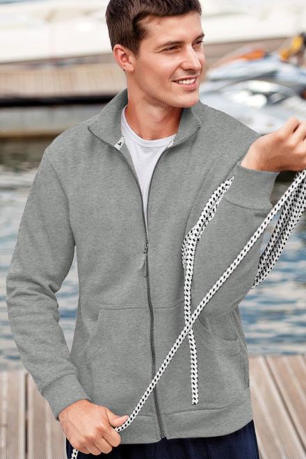 Herren Sweatshirt ohne Kapuze, dunkelgrauer Marmor, M