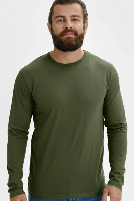 Langärmliges T-Shirt für Männer, khaki