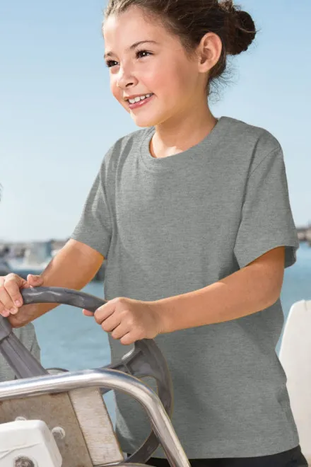 Leichtes Kinder T-Shirt, dunkelgrauer Marmor