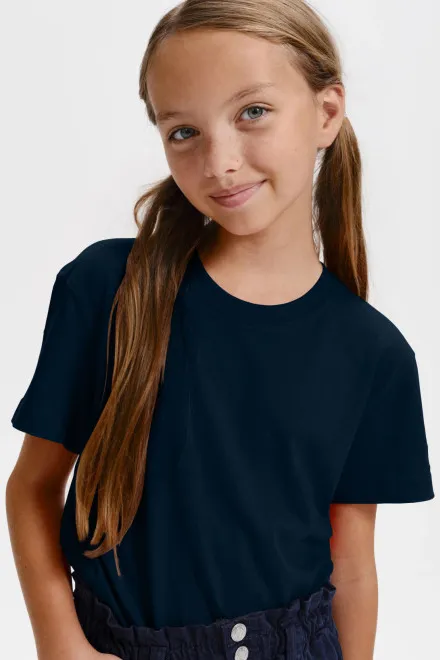 Leichtes Kinder T-Shirt, dunkelblau