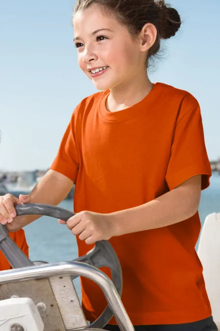 Leichtes Kinder T-Shirt, orange