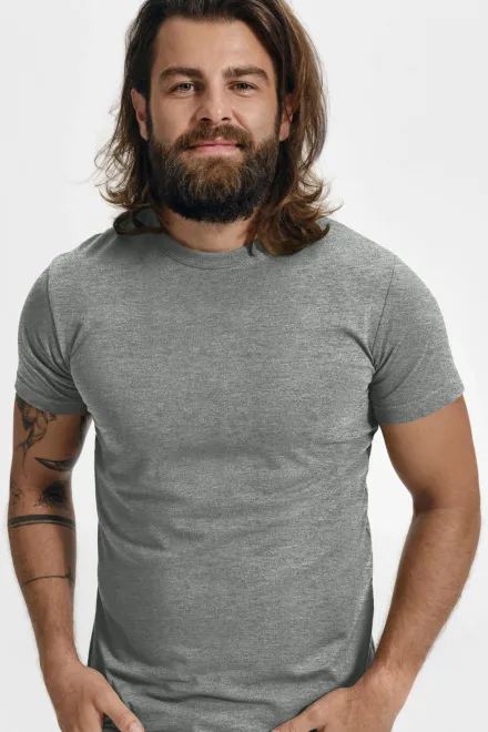 Modisches T-Shirt für Männer, dunkelgrauer Marmor