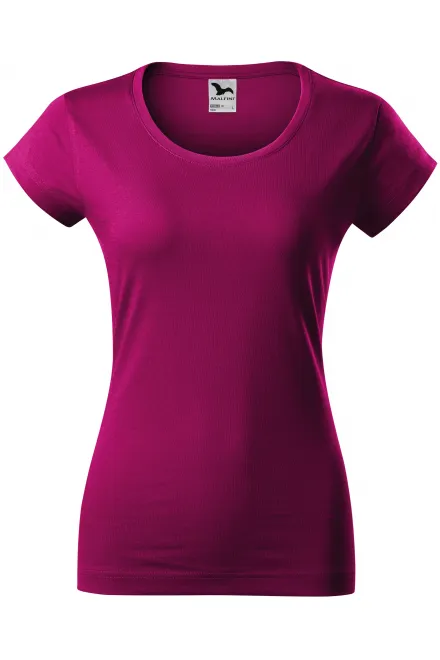 Slim Fit Damen T-Shirt mit rundem Halsausschnitt - fuchsie, XS