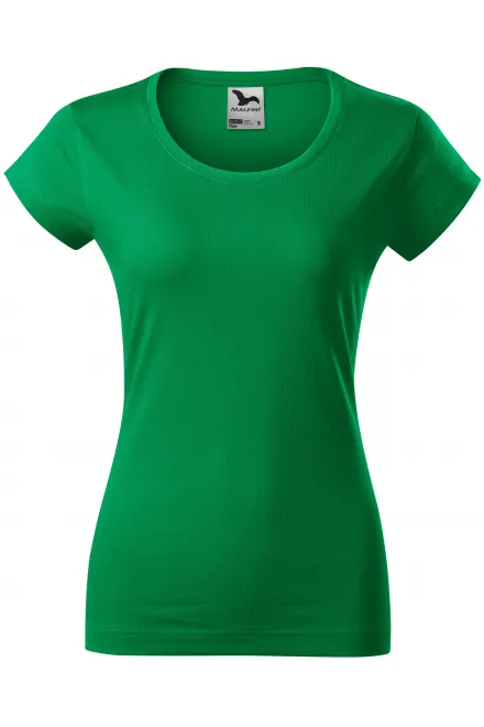 Slim Fit Damen T-Shirt mit rundem Halsausschnitt - Grasgrün, XS