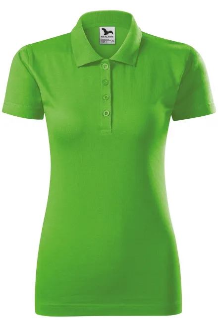Slim Fit Poloshirt für Damen - Apfelgrün, M