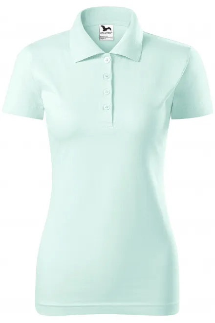 Slim Fit Poloshirt für Damen - eisgrün, M