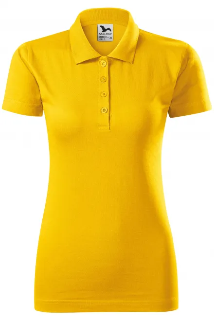 Slim Fit Poloshirt für Damen - gelb, M
