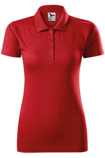 Slim Fit Poloshirt für Damen - rot, M
