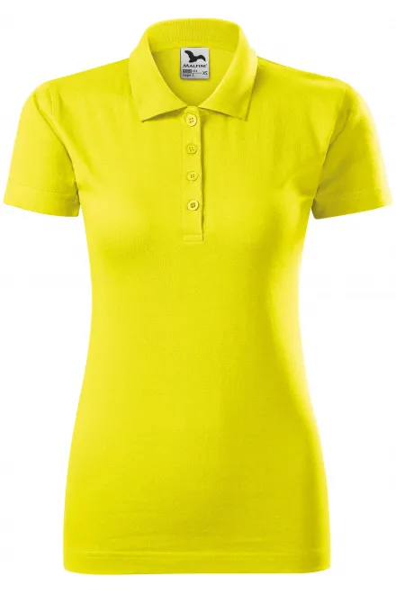 Slim Fit Poloshirt für Damen - zitronengelb, M