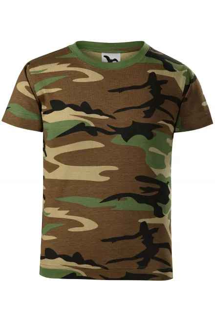 T-Shirt der Camouflage-Kinder - Tarnung braun, 122 cm / 6 Jahre