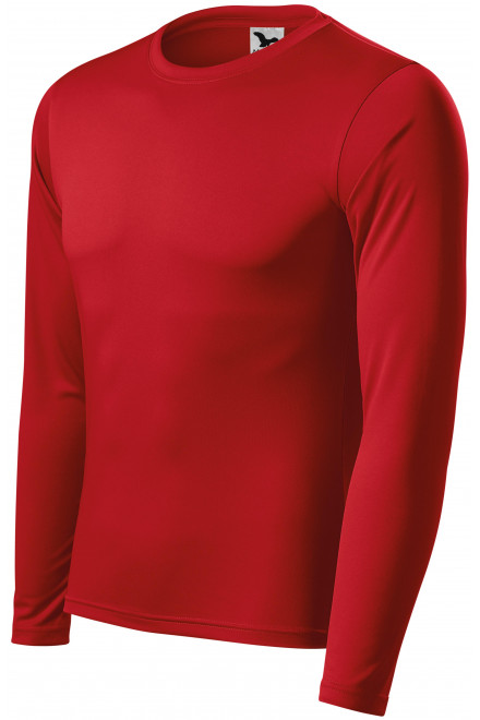 T-Shirt für den Sport mit langen Ärmeln, rot, T-Shirts mit langen Ärmeln