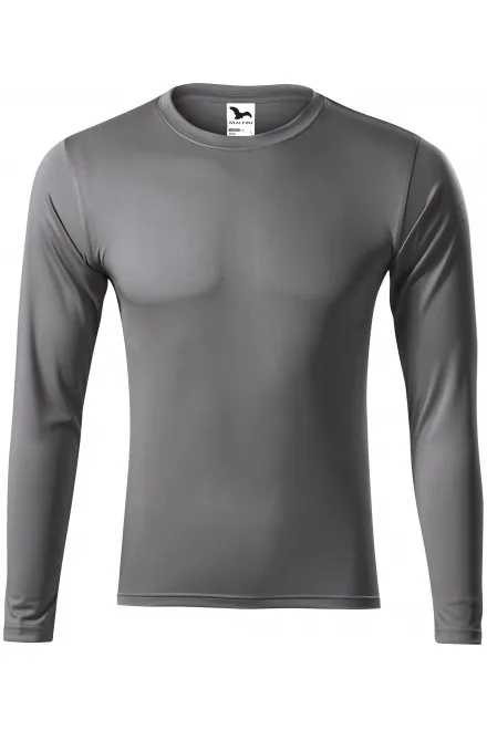 T-Shirt für den Sport mit langen Ärmeln - stahlgrau, XS
