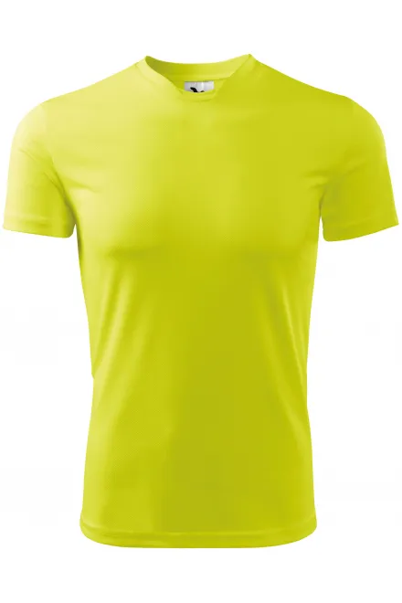 T-Shirt mit asymmetrischem Ausschnitt - Neon Gelb, S