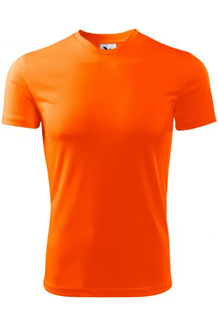 T-Shirt mit asymmetrischem Ausschnitt - neon orange, S