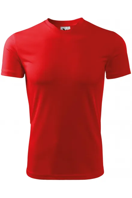 T-Shirt mit asymmetrischem Ausschnitt - rot, S