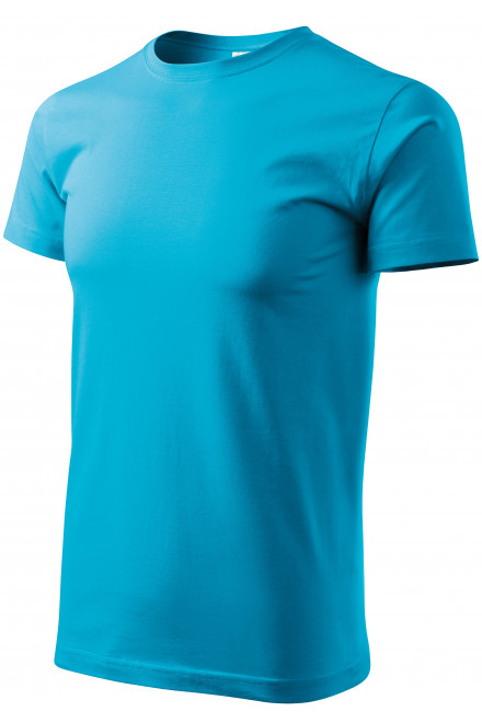 T-Shirt mit höherem Gewicht Unisex, türkis, Baumwoll-T-Shirts