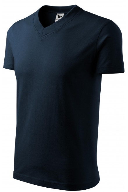 T-Shirt mit kurzen Ärmeln, mittleres Gewicht, dunkelblau, einfarbige T-Shirts