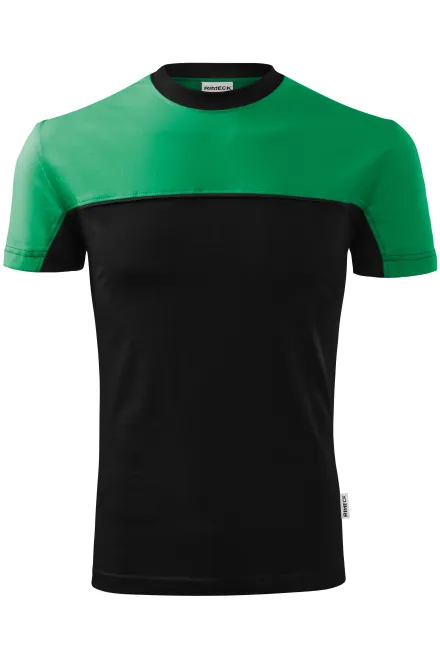 T-Shirt mit zwei Farben - Grasgrün, L