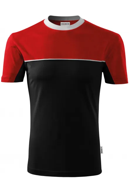 T-Shirt mit zwei Farben - schwarz, L