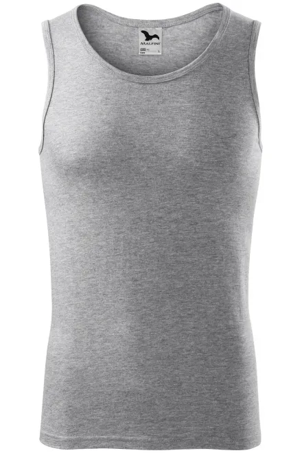 Tanktop für Herren - dunkelgrauer Marmor, M