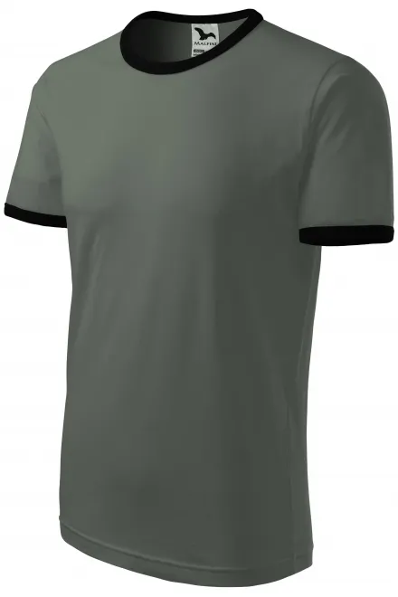 Unisex kontrast T-Shirt, dunkler Schiefer