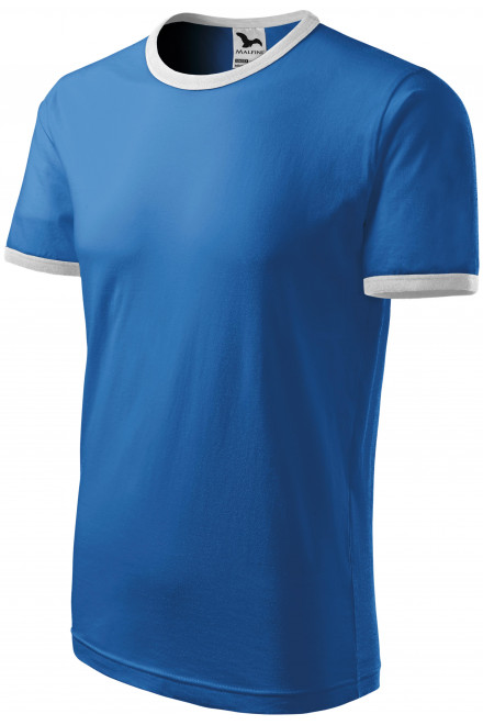 Unisex kontrast T-Shirt, hellblau, Baumwoll-T-Shirts