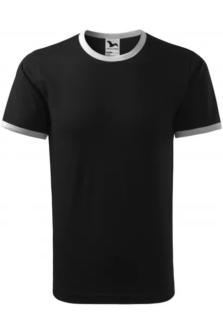 Unisex kontrast T-Shirt - schwarz, S